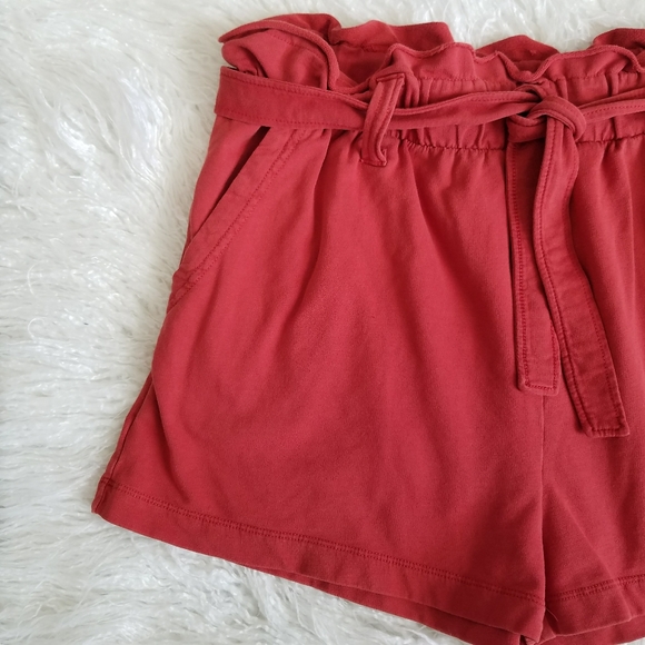 ✨Host Pick!✨ BP Paperbag High Waist Shorts in Rust - Picture 3 of 12
